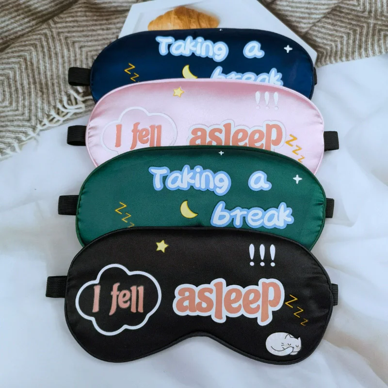 Silk Linen Eye Mask Light Blocking Breathable Sleep Eyeshade Travel Eye Wear Protective Safety Goggle for Home And Outdoor Use