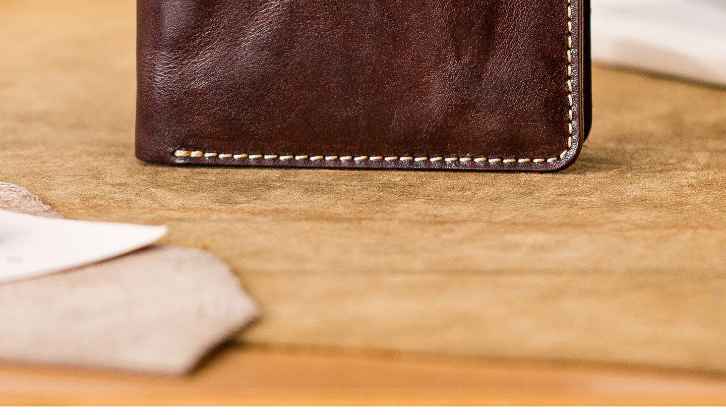 PNDME einfache Vintage-Geldbörse aus hochwertigem Rindsleder der ersten Schicht für Herren, luxuriöse, handgefertigte Geldbörse aus echtem Leder mit Ausweishalter – Detail 18
