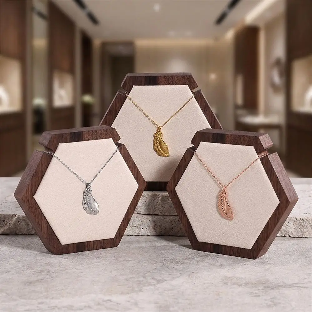 

Подставка для украшений с геометрическим дизайном, экономящая место, винтажная, простая в сборке, деревянная, гладкая, для ювелирных изделий, для магазина рукоделия