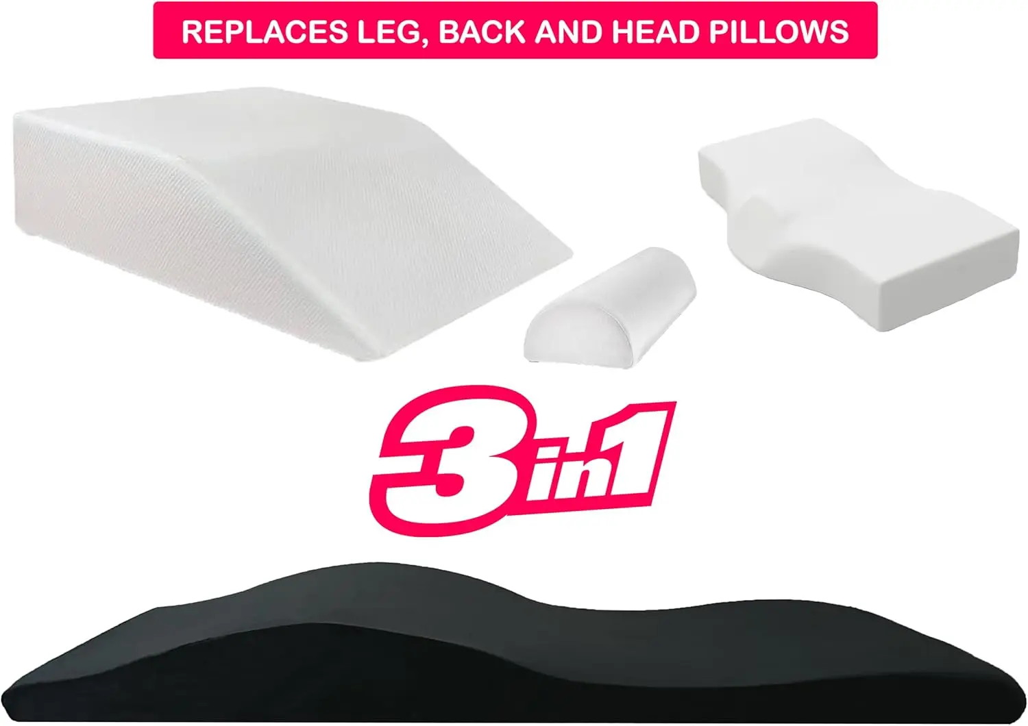 High-Density Foam Massage Table Topper with Soft Plush Cover, Ergonomic Eyelash Bed & Lash Table Bed Design, Me