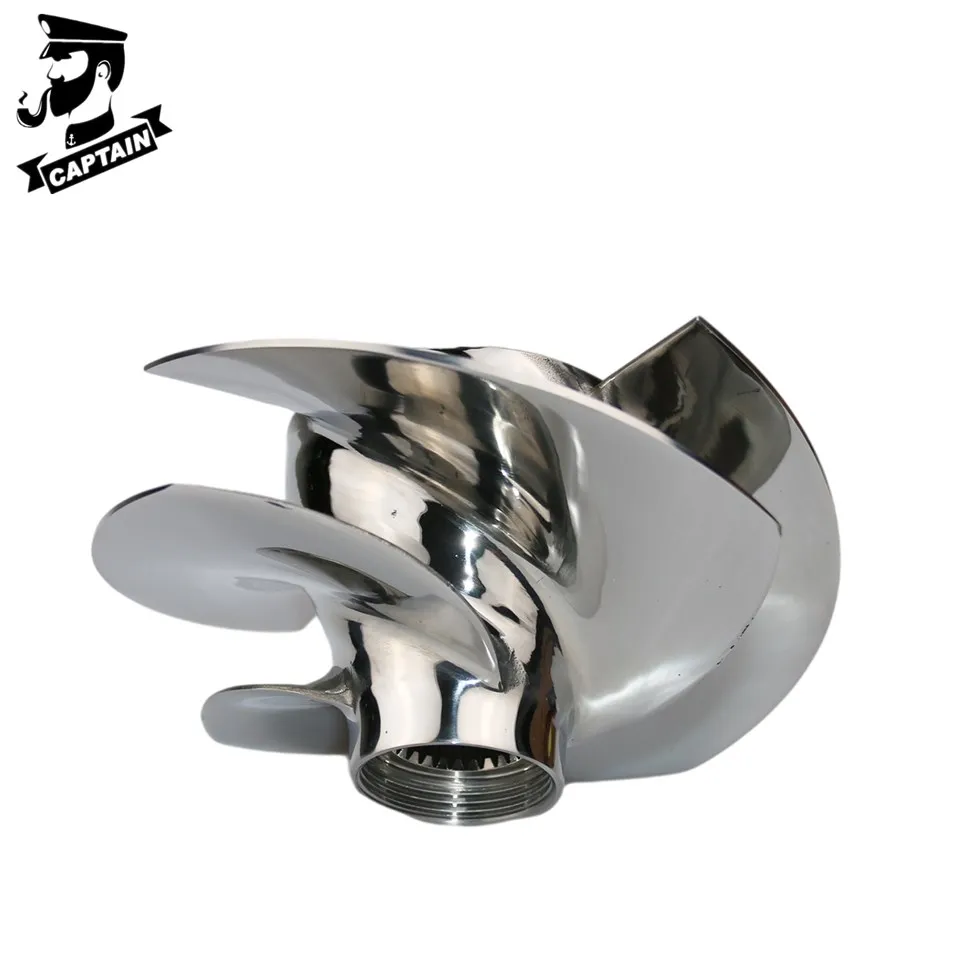 Captain SRZ-13/18A Fit Seadoo Jet Ski Impeller GTR 215HP WAKE PRO 215HP WAKE PRO 230HP 159mm 4 blades Polished