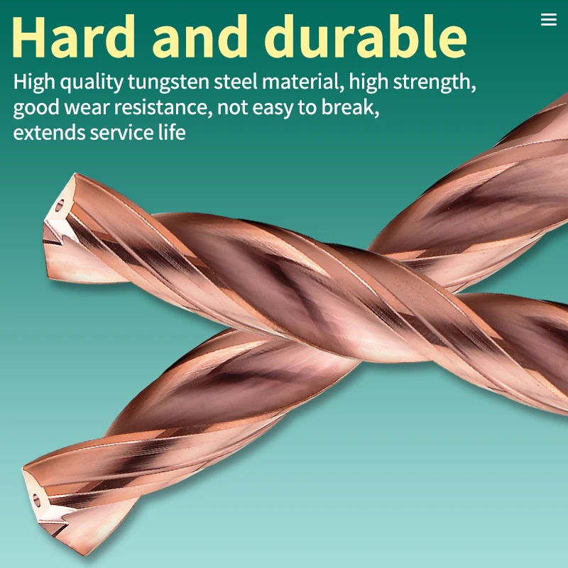 Carbide Drill Bit 3-14mm With Inner Through Coolant Hole For Steel Efficient CNC Tool Tungsten Steel Internal Coolant Drill Bit