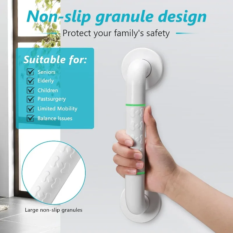 30/40/50cm Anti-slip Bathroom Grip Shower Tub Grab Bar Toilet Safe Handle Handrail Useful Shower Safe Support Handle Towel Rack