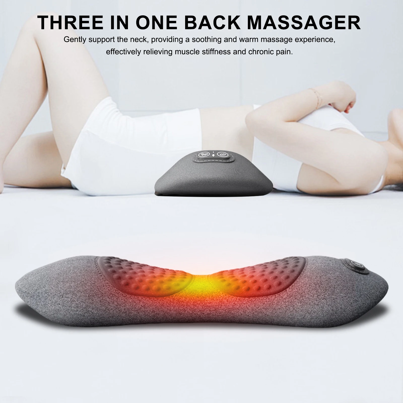 

Waist Pillow Bed Sleeping Waist Protection Pad Electric Massage Lying Flat Waist Pain Waist Support Heating Vibrating Sleep Pad