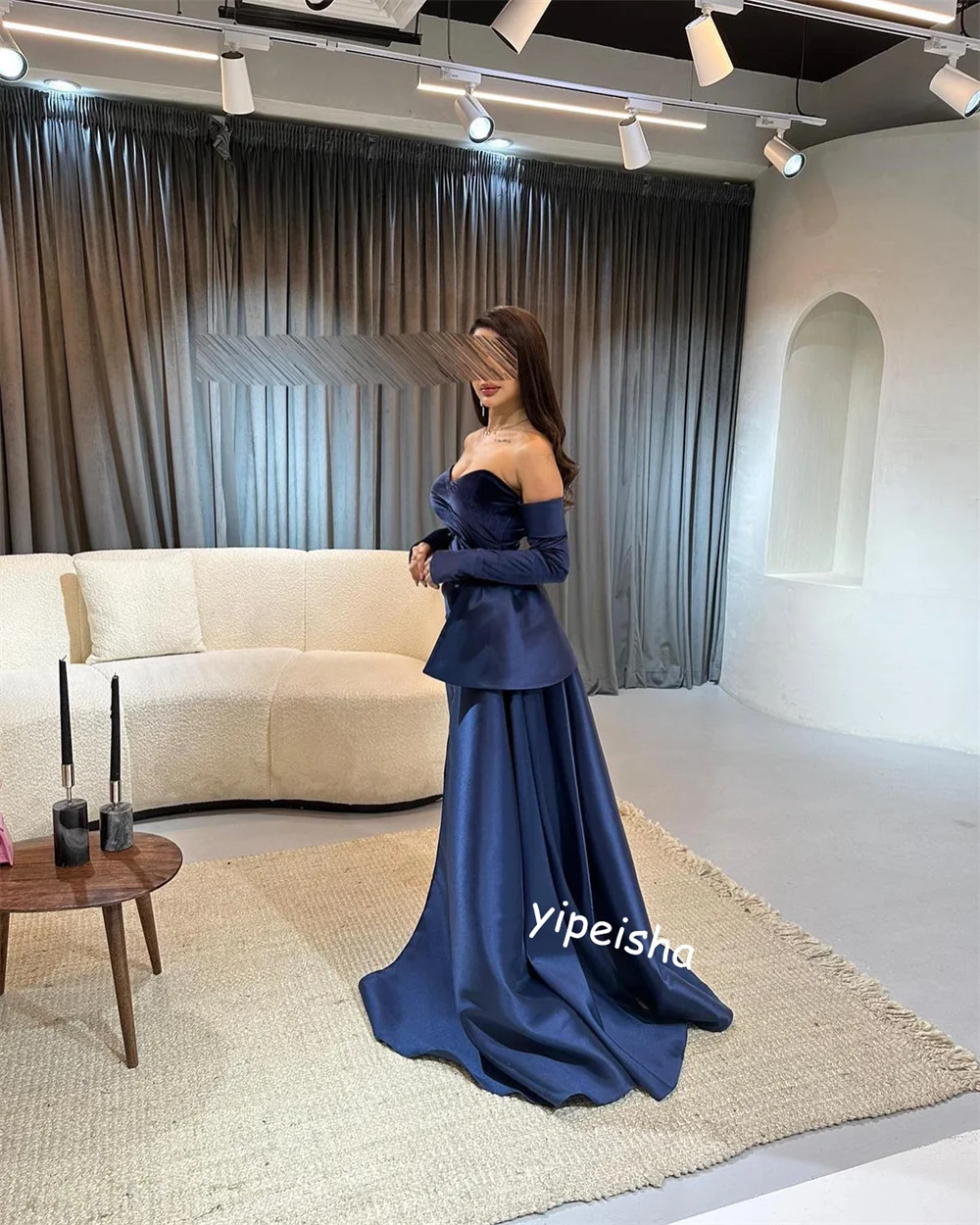 Customized S Draped Clubbing A-line Strapless Bespoke Occasion Gown Long Dresses Saudi Arabia