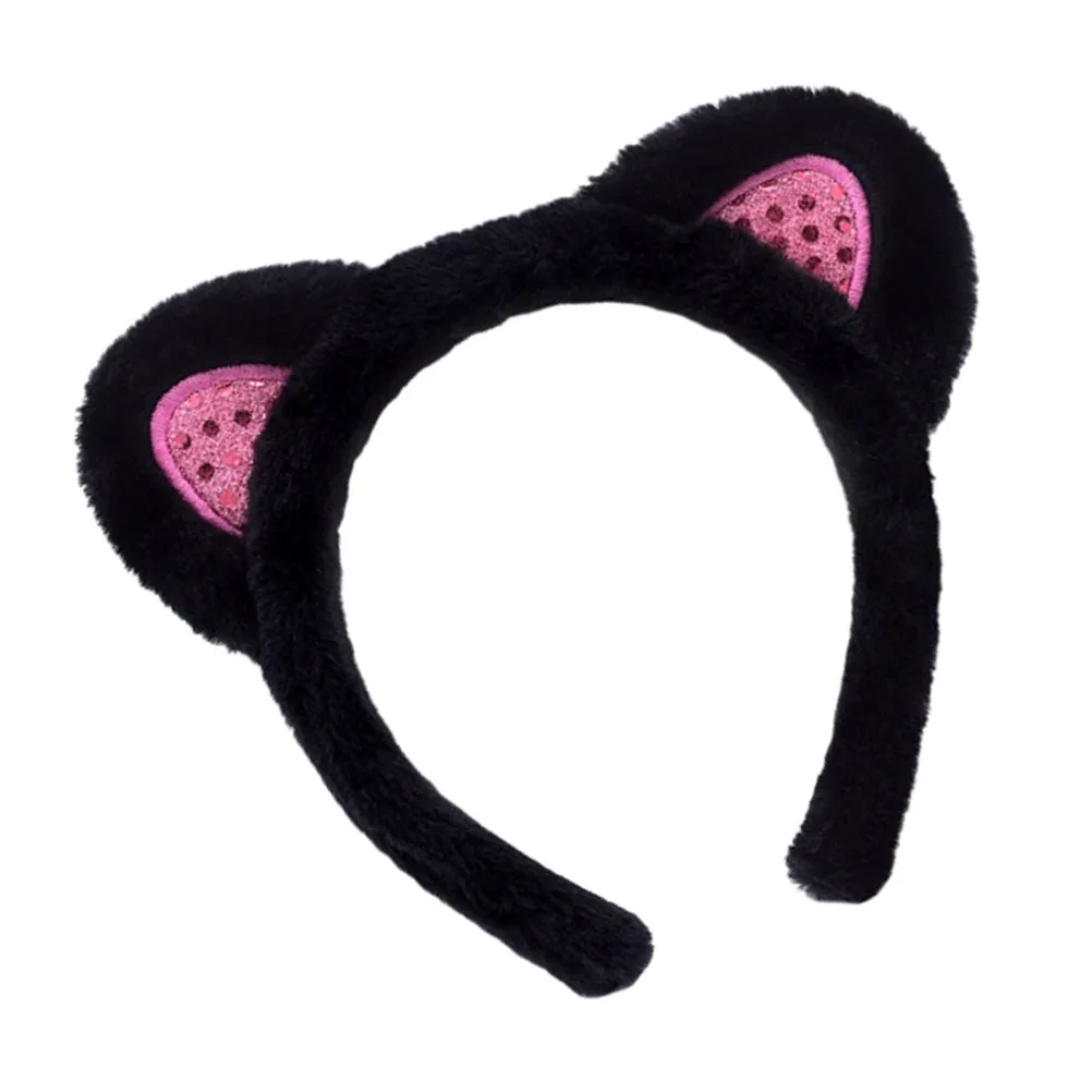 

Заколка для волос с кошачьими ушками и пайетками, 1 шт., для девочек, детей, малышей, для вечеринок, для челки, для хвоста, аксессуар для ухода за волосами