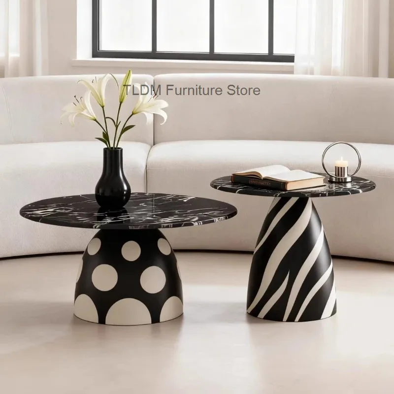Luxury Coffee Table Minimalist Modern Side Table Living Room Sofa Coffee Table Creative Home Corner Tables Bedroom Round Tables