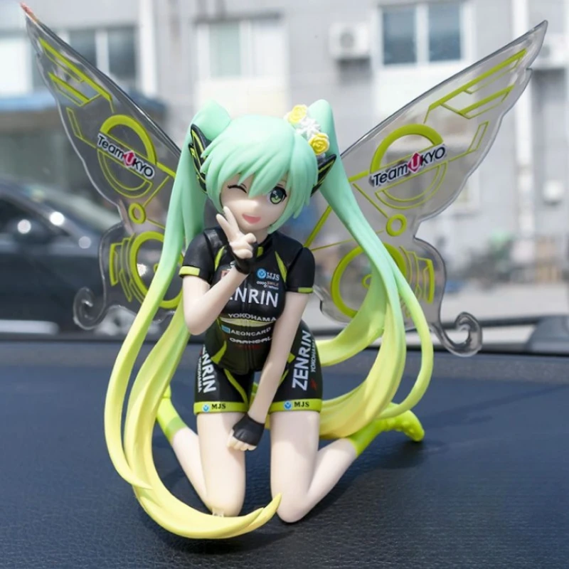 Hatsune Miku Figure Future Racing MIKU Butterfly Computer Case Desktop Ornaments Model Car Interior Decorations Children's Gifts