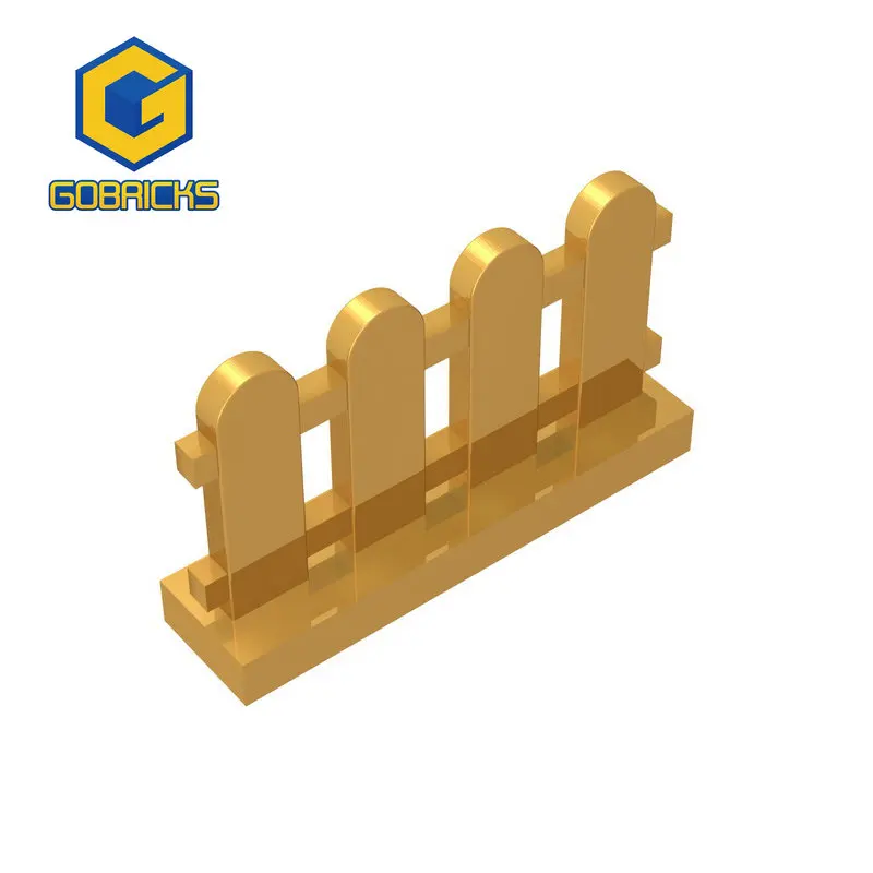 Gobricks 10pcs MOC Brick Parts 33303 Picket Fence 1 x 4 x 2 Paled Compatible Building Block Particle DIY Kid Puzzle Toy Gift