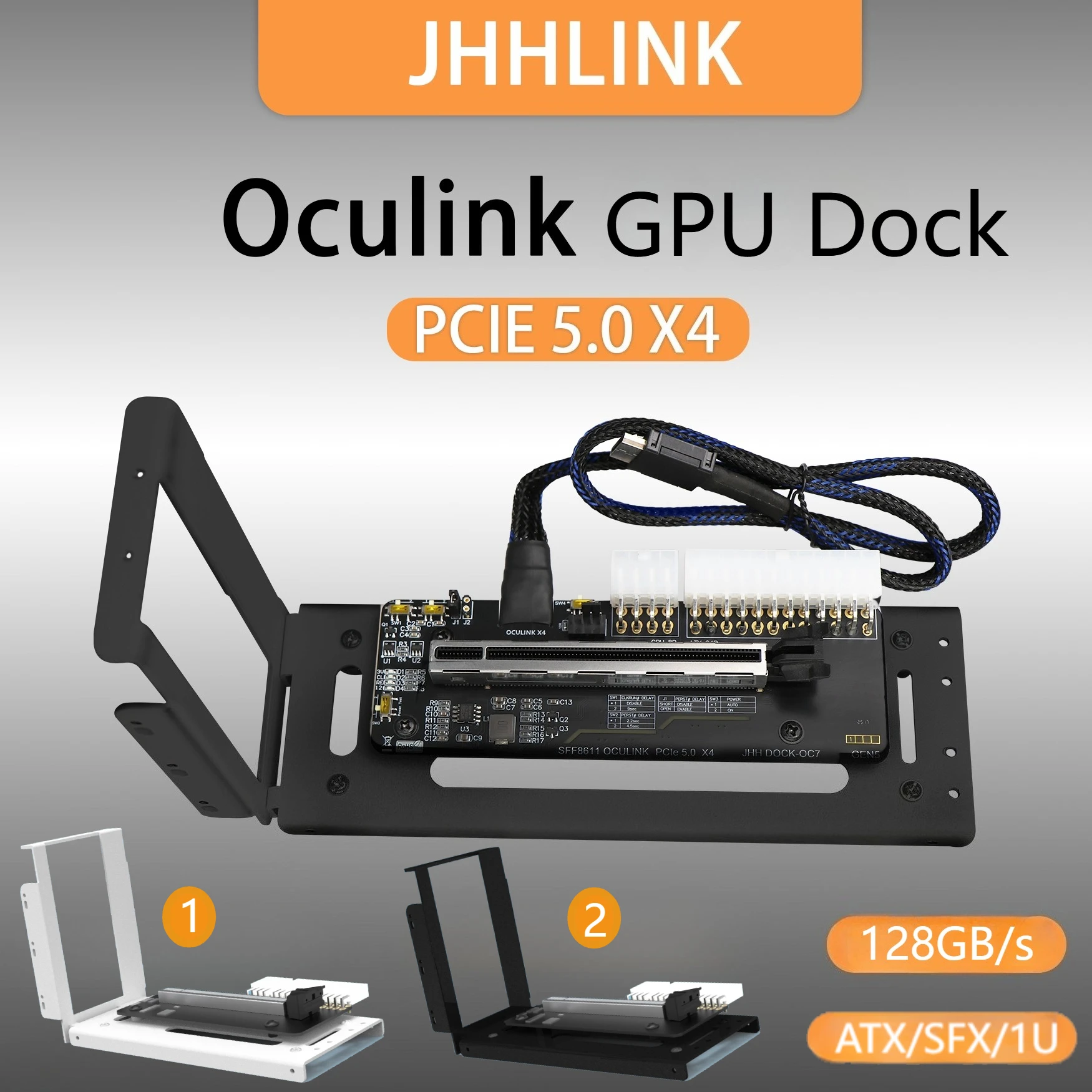 OCuLink GPU Dock PCIe 5.0 X4 GDP Notebook Laptop External Video Graphics Card Dock Adapter M2 8611 Direct Connect To X16 ATX\SFX