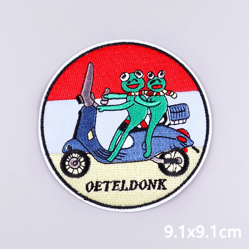 Oetel Island Embroidery Patches For Clothes Netherland Carnival Iron On Patches For Clothing OETELDONK Fuisible Patch Sewing DIY