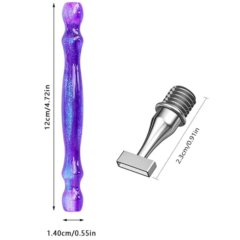 5D Diamond Painting Tool Resin Dot Diamond Pen, Multi functional Stainless Steel Threaded Pen Head, Used for Diamond Painting