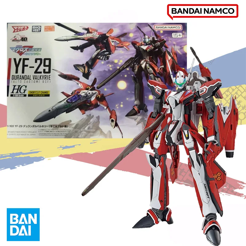 Bandai Original HG PLUS 1/100 VF-29 DURANDAL VALKYRIE ALTO SAOTOME Aninm full Action Assembly Figure Model Toy Gifts for kids