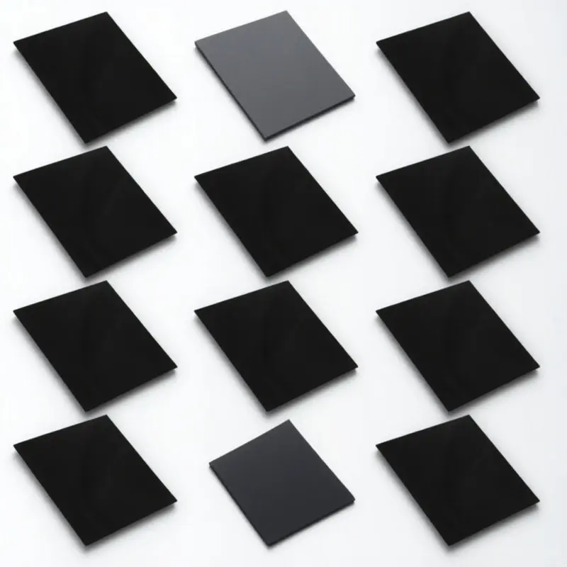 

10Pcs 2Mm Black Acrylic Sheet for DIY Art Crafting Making Painting Stickers Display Home Decor Elegant Craft Sheet Plate