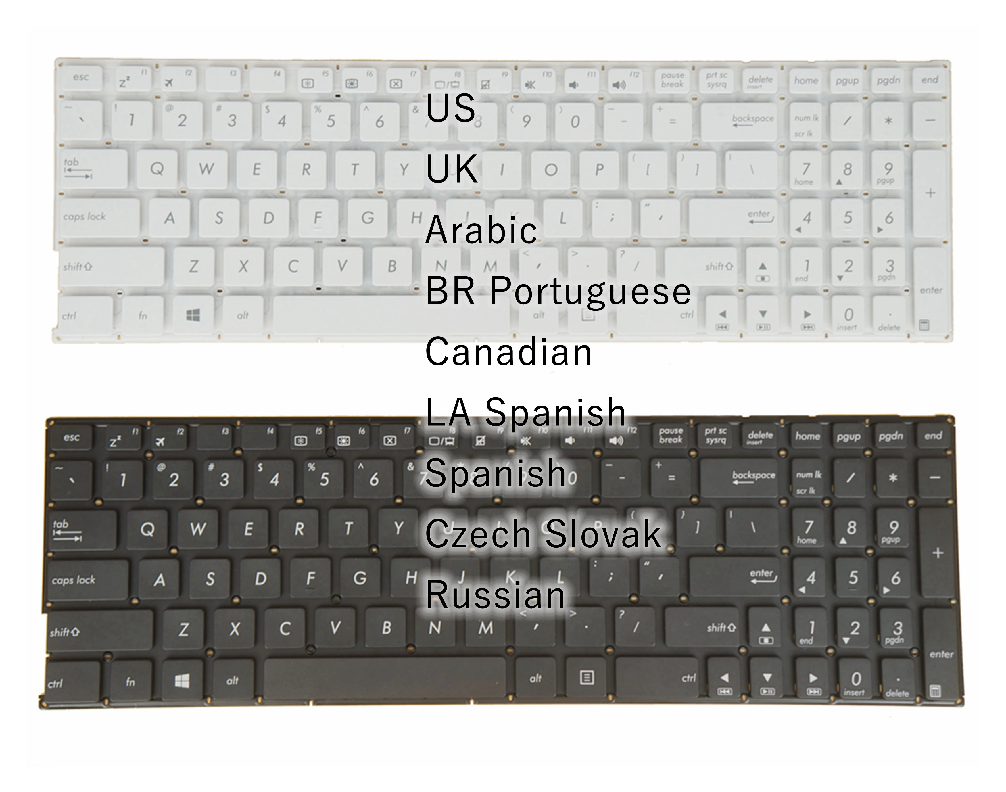 US Arabic Portugues Canada Spanish Czech Slovak Russian Keyboard For Asus F556UB F556UF F556UQ X556U X556UA X556UB X556UF X556UJ