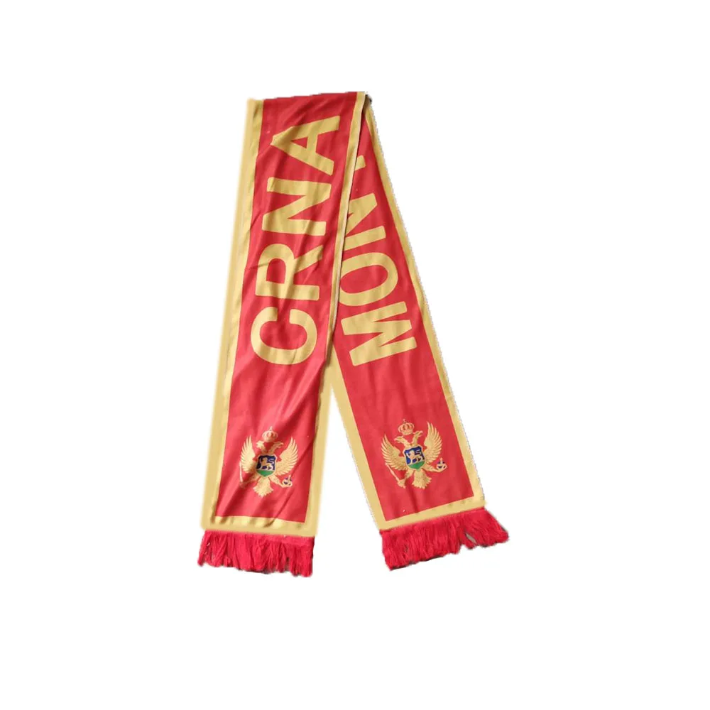 New Style Single velvet Republic of Montenegro Flag Scarf