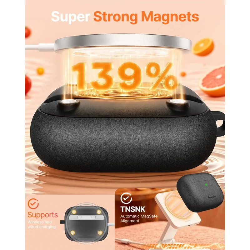  2026 For AirPod Pro 3 MagSafe  Magnetic Lock Design[Built-in Phone Stand]Anti-Scratch Case Cover For AirPods 4&Pro3 Hard Case view 3