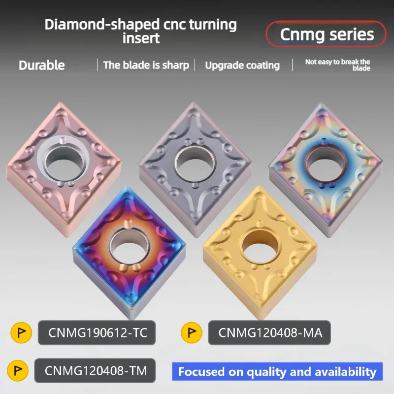 

CNMG120408-MA CNMG120408-TM CNMG190612-TC Carbide Turning Insert CNC External Turning Tool For Steel Casting High Performance