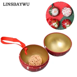 Christmas Gift Box Kerst Ijzeren Bal Ronde Bal Bonbondoos Kerst Snoep Verpakking Blikken Doos Verpakking