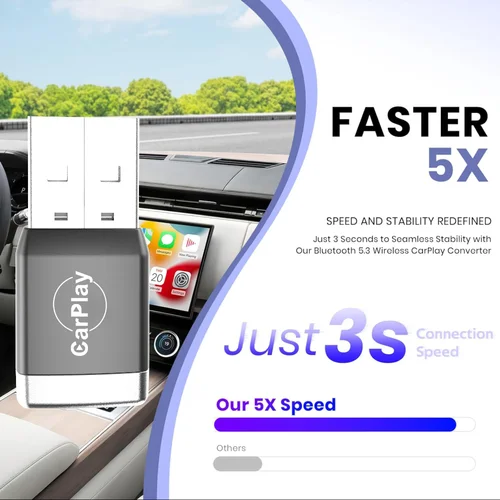 Imagen 2 del producto 2026 nuevo CarPlay inalámbrico Android Auto Box USB/tipo-c Plug Play CarPlay inalámbrico Compatible con 99% de coches Radio apapter