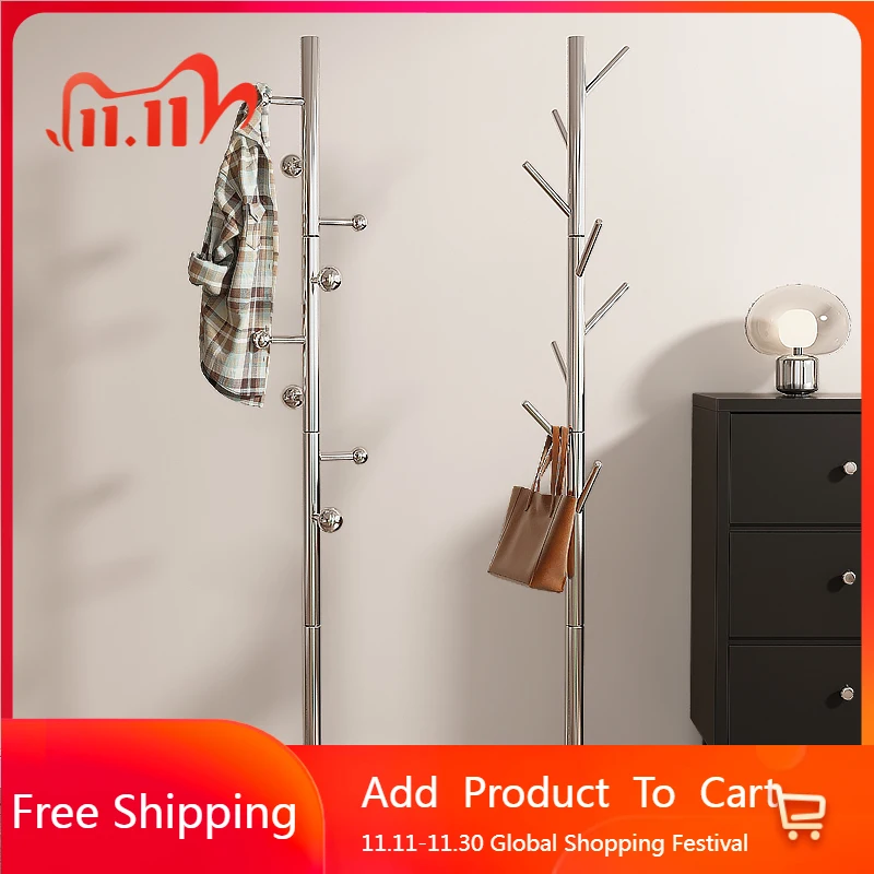 

Rail Organizer Coat Racks Standing Garment Dress Corner Shelf Metal Coat Racks Space Saving Modern Perchero Salon Furniture