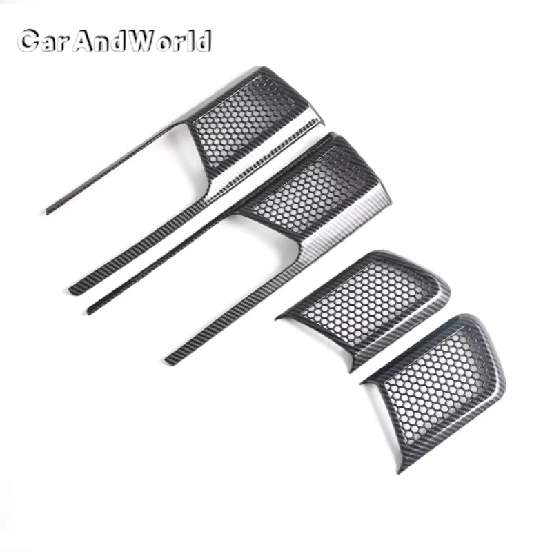 Interior Door Handle Bowl Frame Cover Trims Car Decorative Cap For BYD Shark 6 2024 2025 2026 ABS Carbon Fiber Accessories