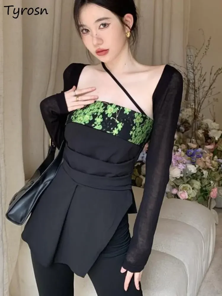 

Camisole Jacket Sets Women Strapless Fashion Sexy Design Summer Ladies Casual Simple All-match Elegant Tender Cozy Korean Style