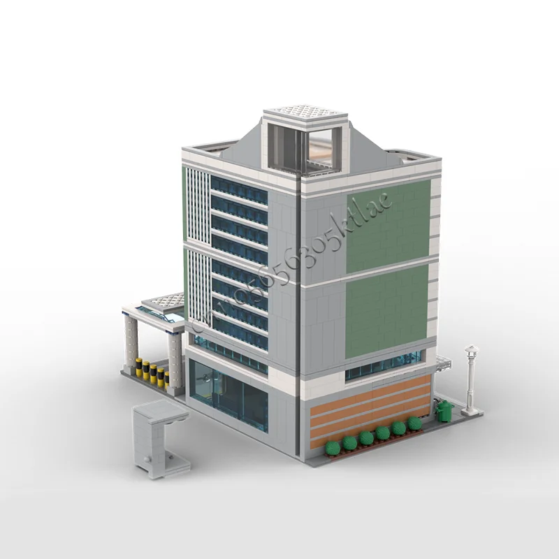 3877 pièces hôpital général modulaire MOC créatif vue sur la rue modèle blocs de construction Architecture bricolage éducation assemblage modèle jouets cadeaux