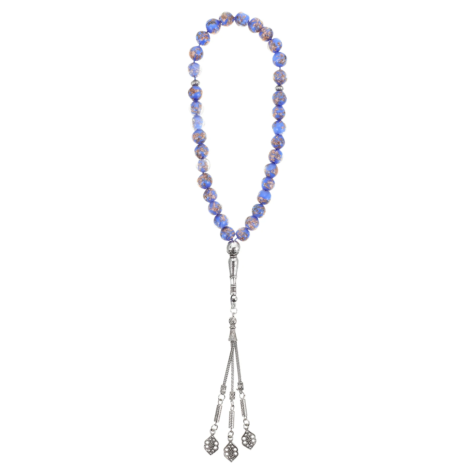 

Muslim Prayer Glass Beads Chain Blue Islamic Wedding Prayer Glass Beads Favor Yoga Praying H String Popular Accessories
