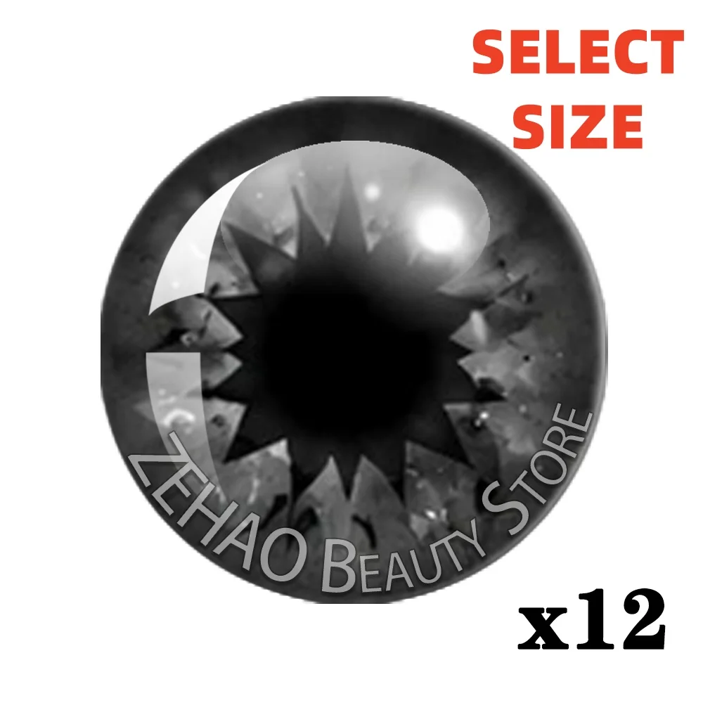 12Pcs Star Abyss Rift 10MM-40MM Glass Cabochon Eye Round Decorative Accessories DIY Blyth BJD Doll Accessories JD025