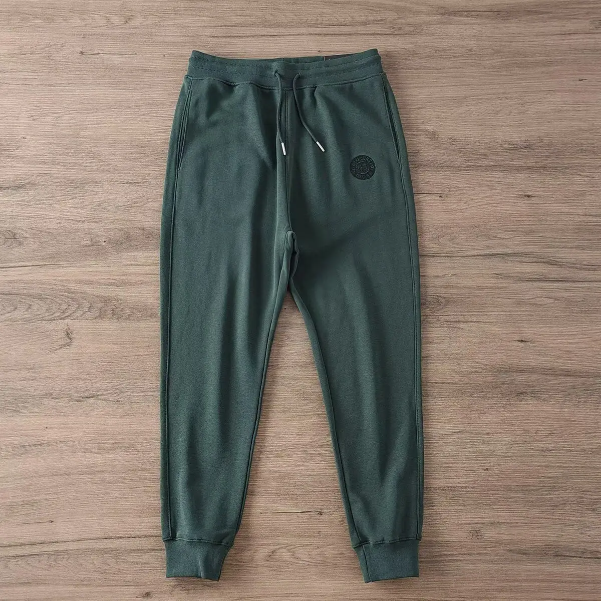 

Гонконгские модные брендовые мужские повседневные спортивные штаны, эластичные облегающие свободные спортивные штаны с вышитым пушистым хлопковым свитшотом