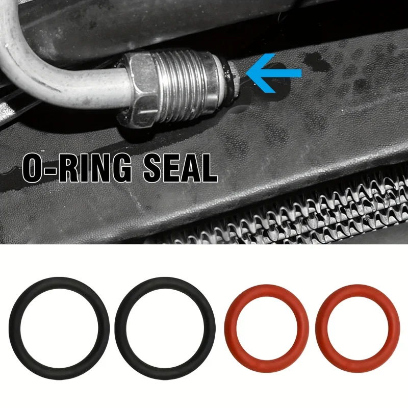 4Pcs Power Steering Pump Rubber Inlet & Outlet O-Ring Seals for Acura Honda Civic CR-V Element 91370-SV4-000 91345-RDA-A01