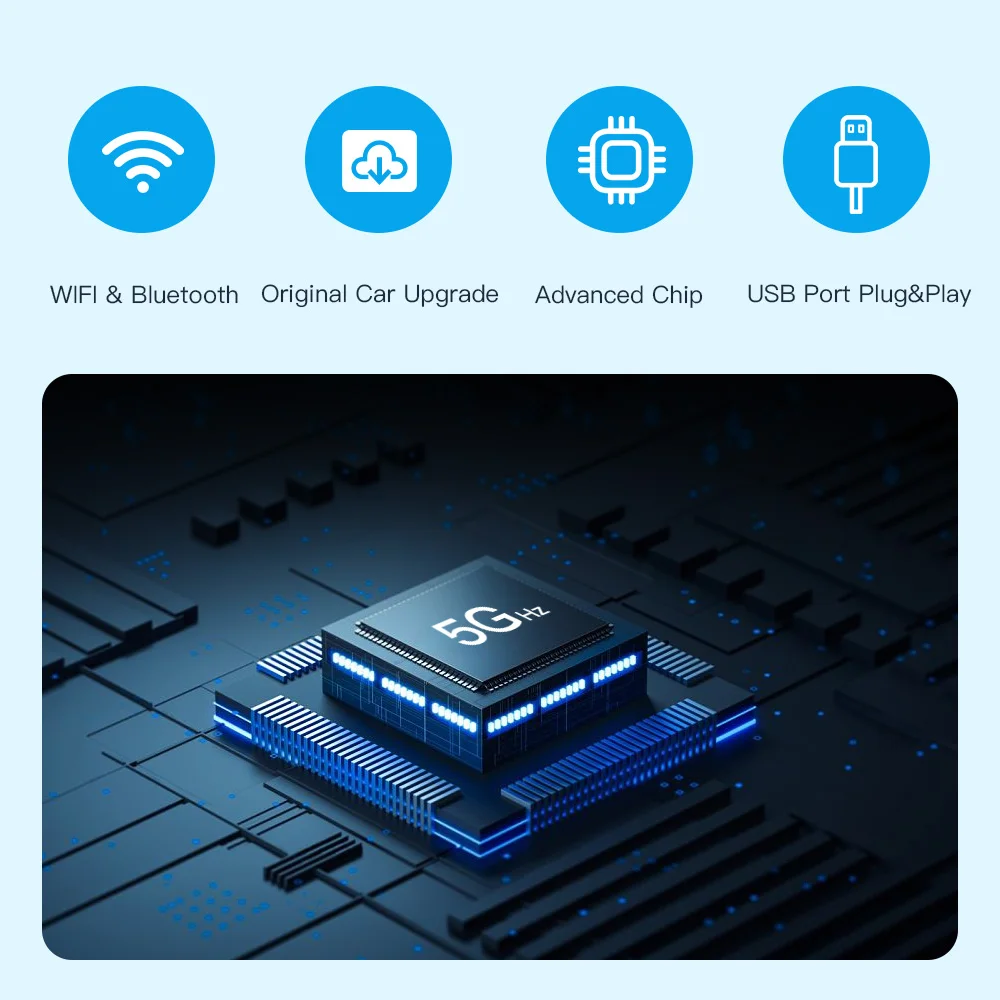 لأودي A6 A7 2012-2018 اللاسلكية CarPlay أندرويد السيارات مهايئ لشاشة صندوق مرآة ربط بلوتوث لتحديد المواقع والملاحة