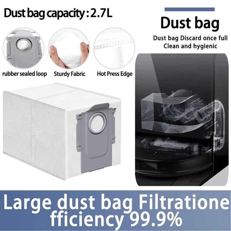 For Saros 10/S9 MaxV Ultra/S90ver/G30/A1460RR Vacuum Cleaner Accessories Main Roller Side Brush Mop Cloth-AD23