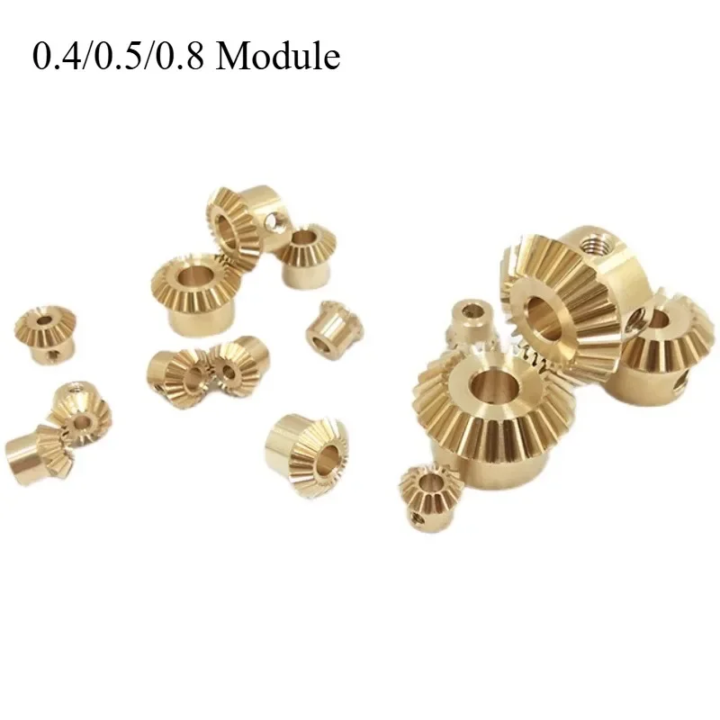 High-Precision 0.4/0.5/0.8 Module 90° Right-Angle Bevel Gears, 1:1 Ratio Small Module Conical Gears with Micro Straight Teeth view 3