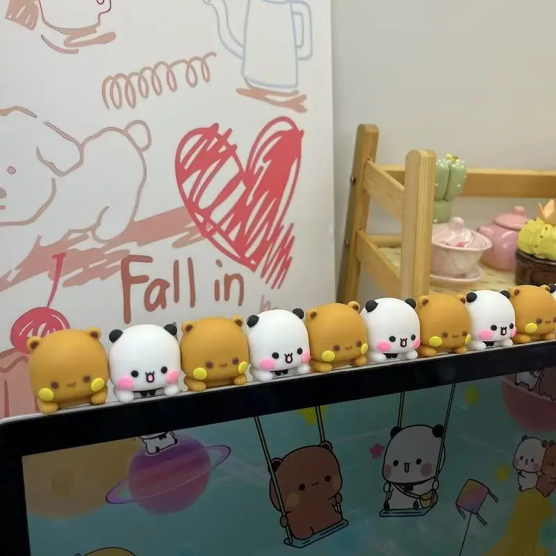 Nuovo Bubu Dudu Panda Orso Hippers Figura Giocattolo Del Fumetto Panda Orso Bambola Per Il Telefono Mobile Display Schermo Decorativo Ventole della Bambola Regalo