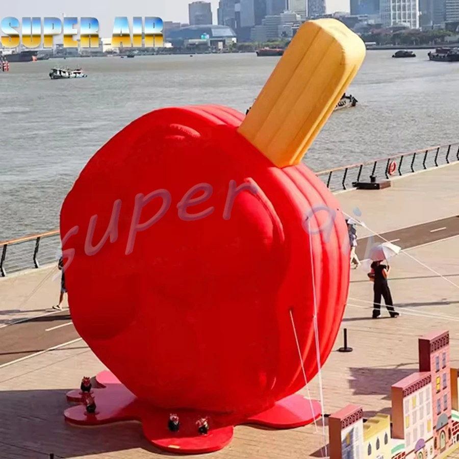 Gelato gonfiabile con zampa di gatto, decorazione gigante per eventi all'aperto e oggetti di scena promozionali