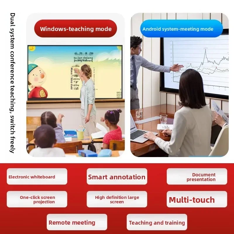 Teaching conference tablet all-in-one machine, electronic multi-function teaching touch multimedia display screen