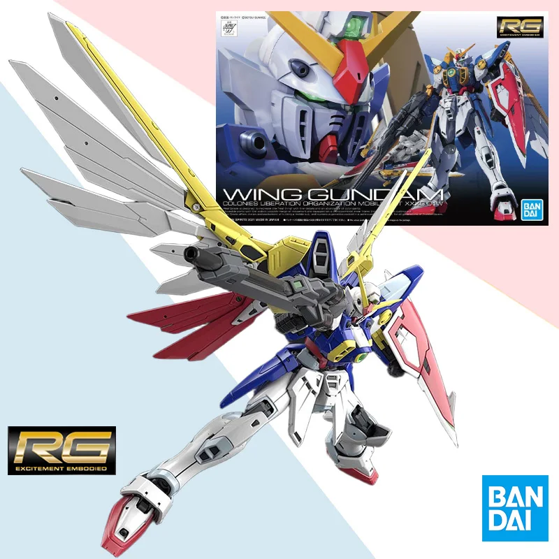 

Bandai оригинальный RG XXXG-01W Wing Gundam мобильный костюм Gundam Wing аниме 1/144 подвижная сборная модель коллекция игрушек украшения подарок