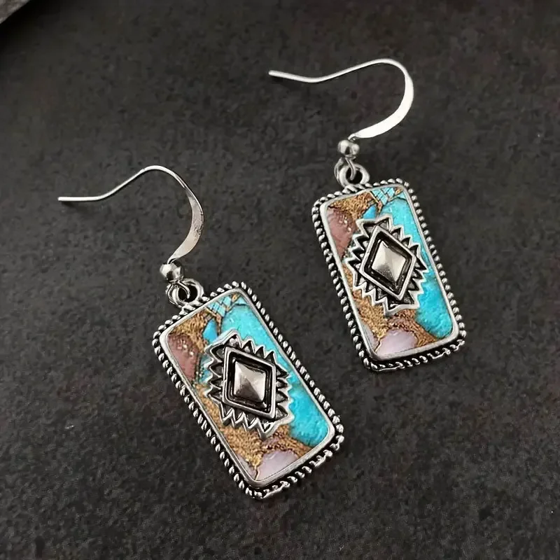 Fashion Bohemian Earring Imitation Turquoise Earring Earrings for Women Vintage Earrings Jewelry Perfect Gift To Lover Friend