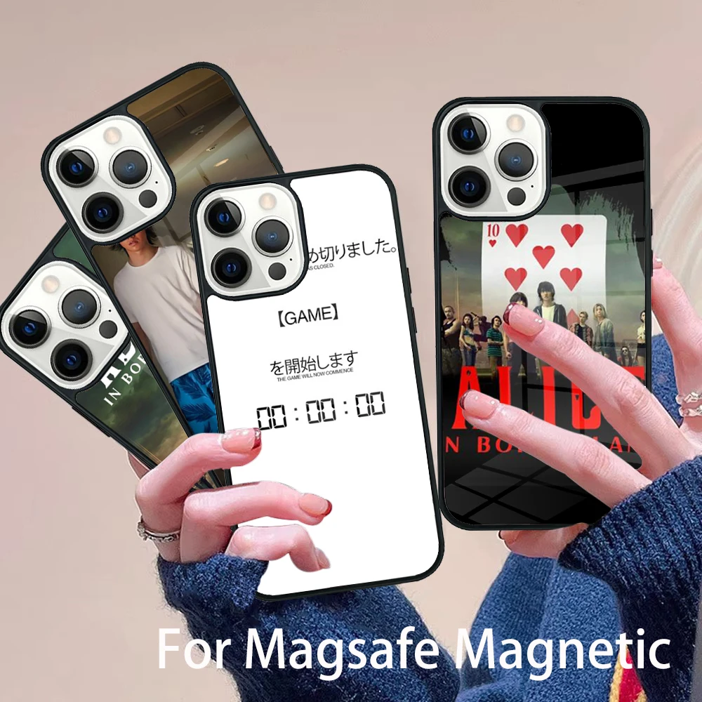 

Alice in Borderland Phone Case Magesafe Magnetic Wireless Charge Cover For IPhone 16 11 12 13 14 15 Pro Max Plus Mini