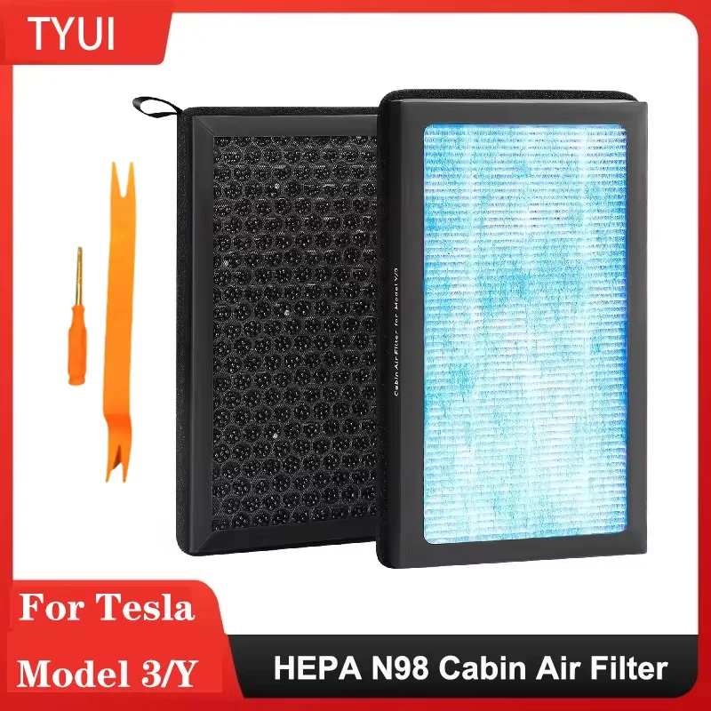

HEPA N98 Cabin Air Filter for Tesla Model 3 Model Y Air-Filters Activated Carbon Conditioner Replacement Kits Car Accessories