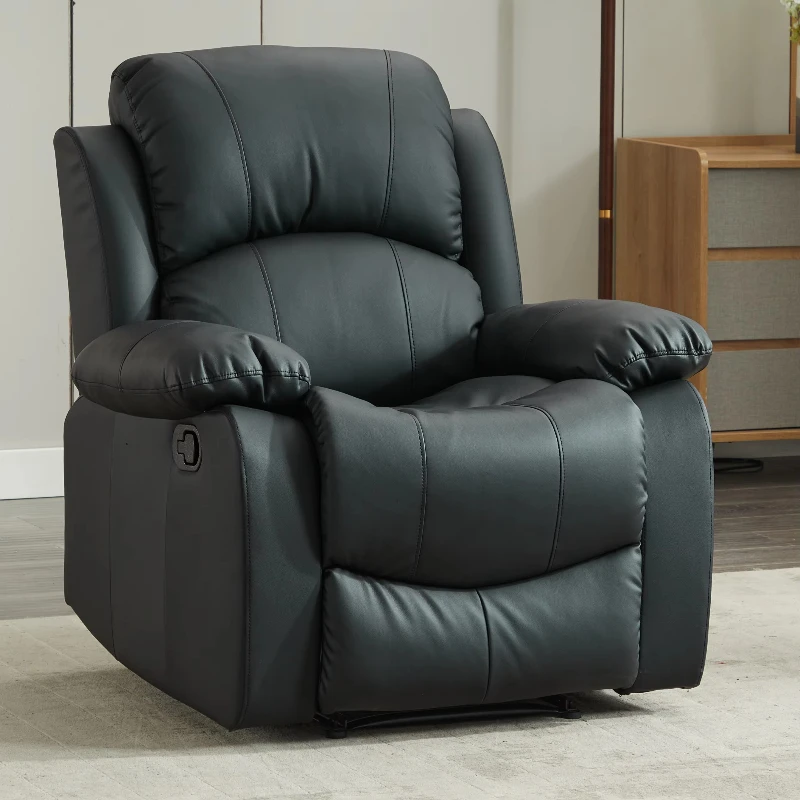 Moderner SX-8243 Manueller Relaxsessel mit Polyurethan- und PVC-Schaumstoffpolsterung, Taschenfederkern im Holzrahmen für das Schlafzimmer