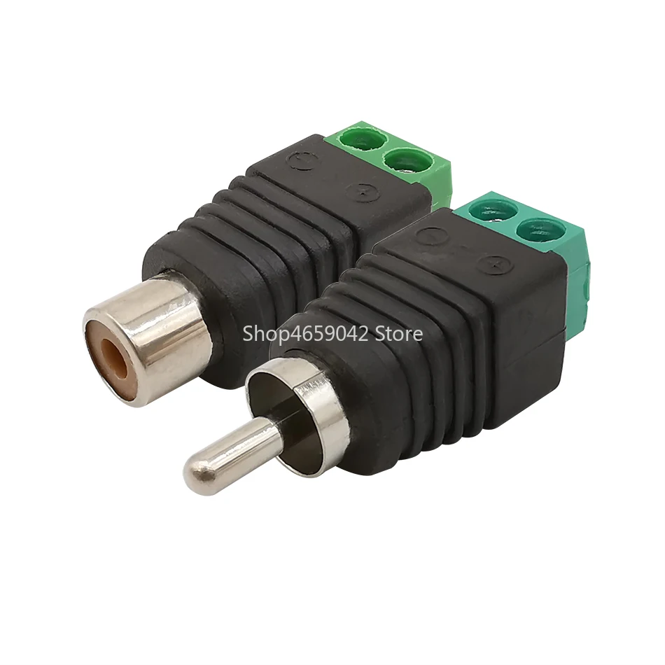 4pcs RCA Terminal Block Adapter CAT5 To Camera CCTV Audio Video Balun RCA Female or Male Jack AV Screw Connector