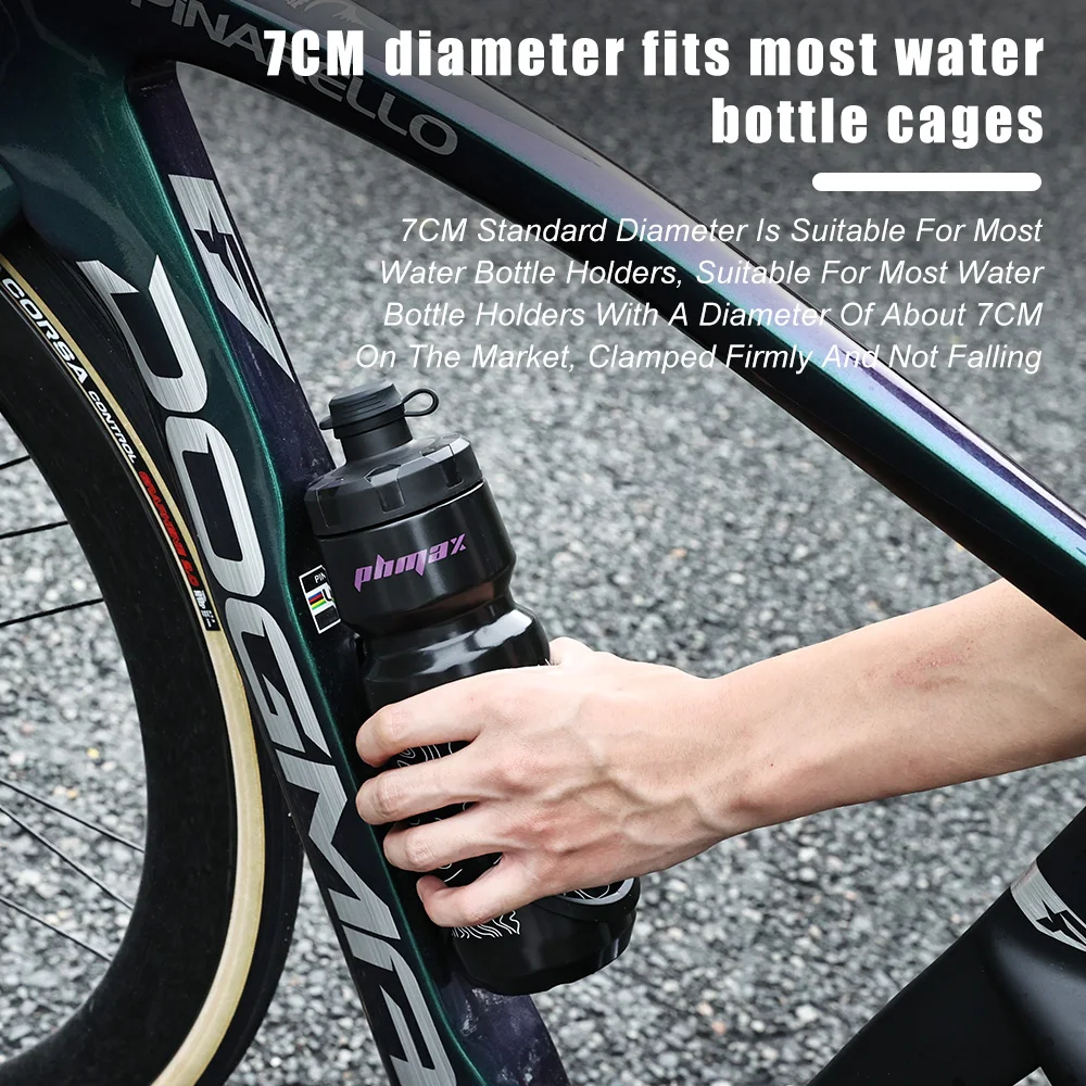 PHMAX 720ml Portable Bicycle Water Bottle PP Large Capacity MTB Road Cycling Water Cup Squeeze Type Outdoor Sports Water Bottle