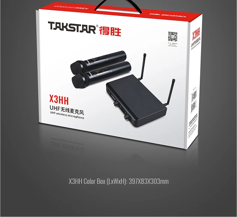 Wireless Microphone System, Metal Cordless Mic Set, Long Distance 150Ft,8 Hours Use