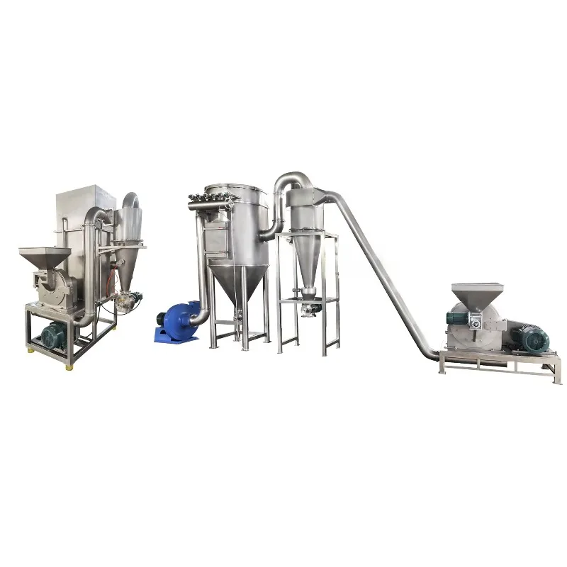 Air Conveying Automatic Pulverizer Unit Cyclone Separator Dust Collecting Herb Grain Powder Grinding Production Line