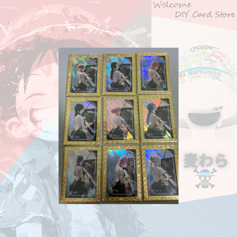 Anime ONE PIECE Metal Drill Card Yamato Vinsmoke Reiju Carrot Boa Hancock Shirahoshi Nami Nefertari D Vivi Collectible Cards