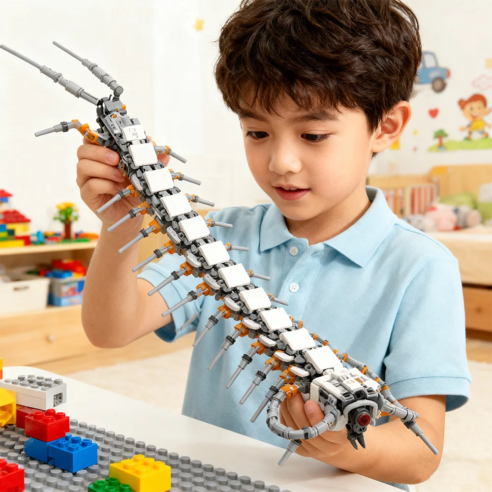 

MOC Mechanical Insect Series Building Blocks Centipede Mosquito Mantis Brick Toys for Adults Gift for Insect Enthusiasts