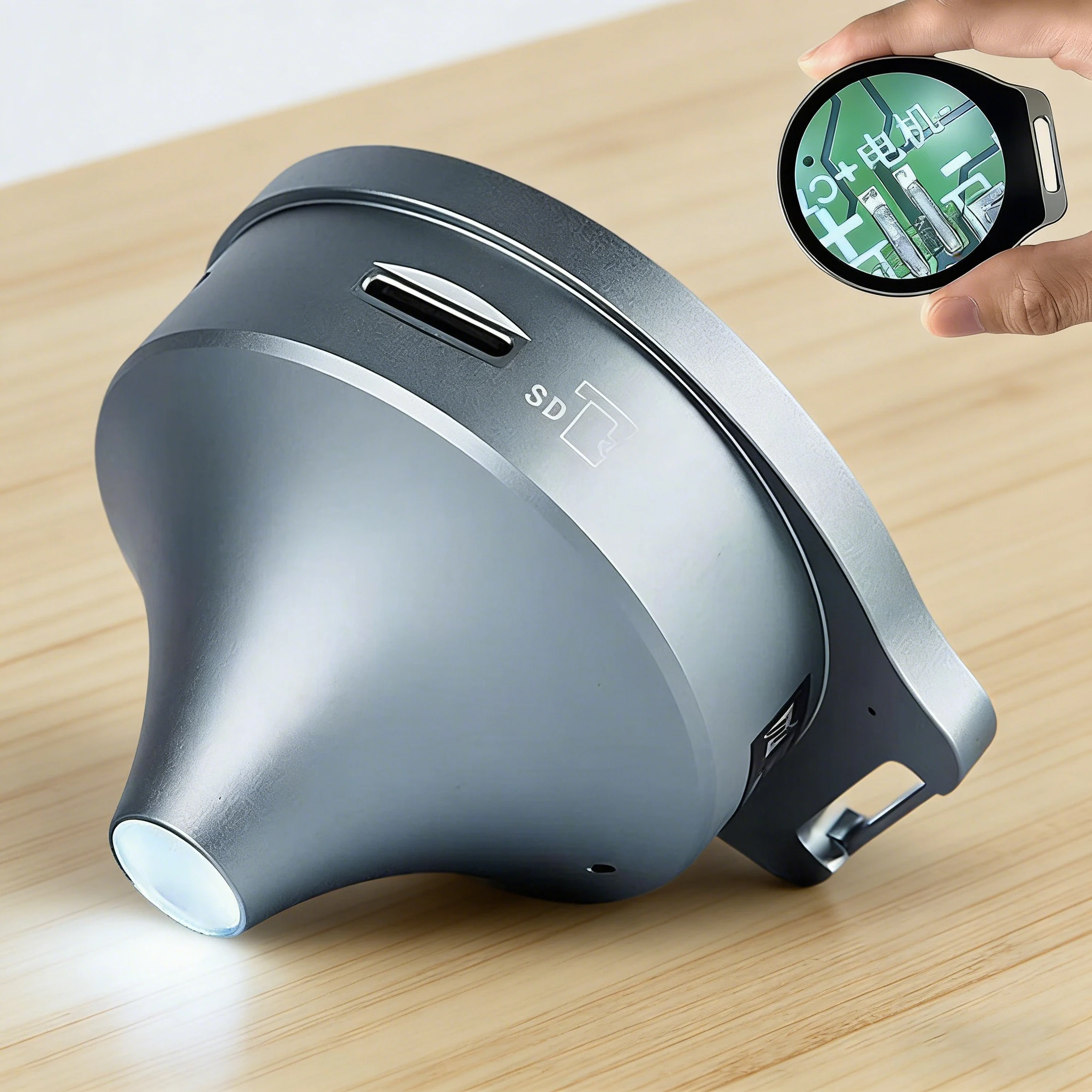 Digital Zoom Microscope with LED Display - 7X/11X/15X Step Magnification with Anti-Funnel Design